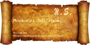 Moskoczi Sólyom névjegykártya